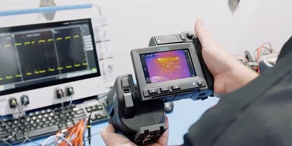 Thermal imagery on a camera.
